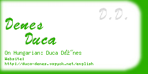 denes duca business card
